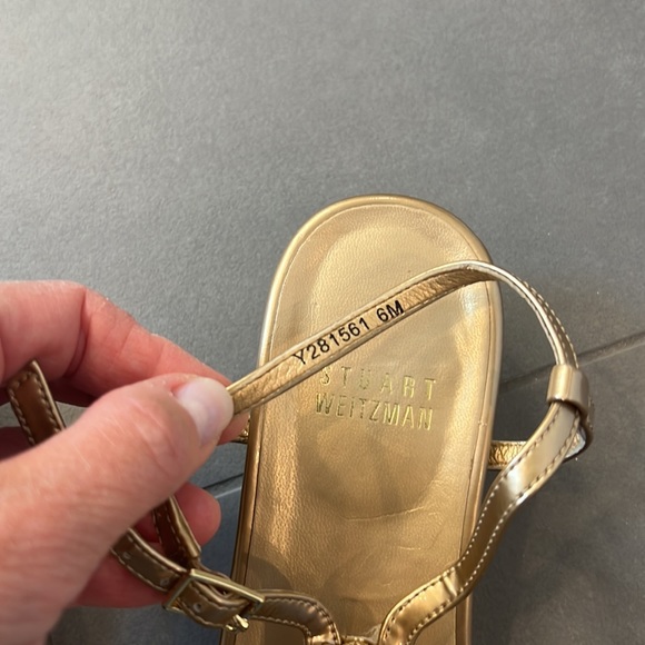 Stuart Weiztman Wedges sandals size 6 light gold - Picture 6 of 6